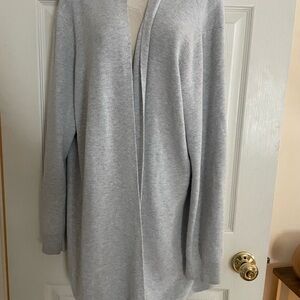 Cyrus Women's Light Gray Open Front Cardigan 2X Normcore